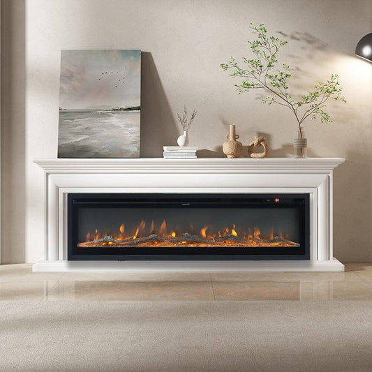 40 Inch Electric Fireplace 9 Colour LED Flame Effect Heater with Remote Control