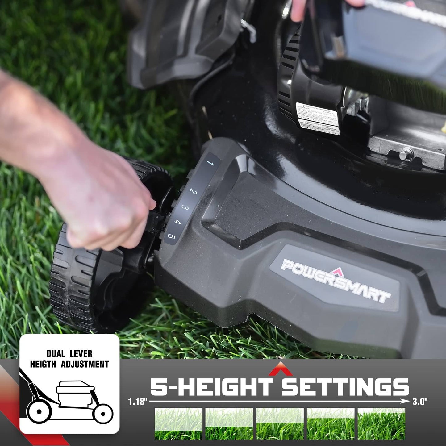 21 in. 3-in-1 Gas Self Propelled Walk Behind Lawn Mower
