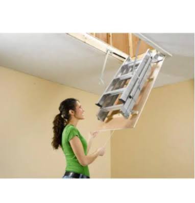 Werner 10.2 Foot H x 22.5 inch W Wood Attic Ladder Type 1 250 Pound Capacity | Ladders