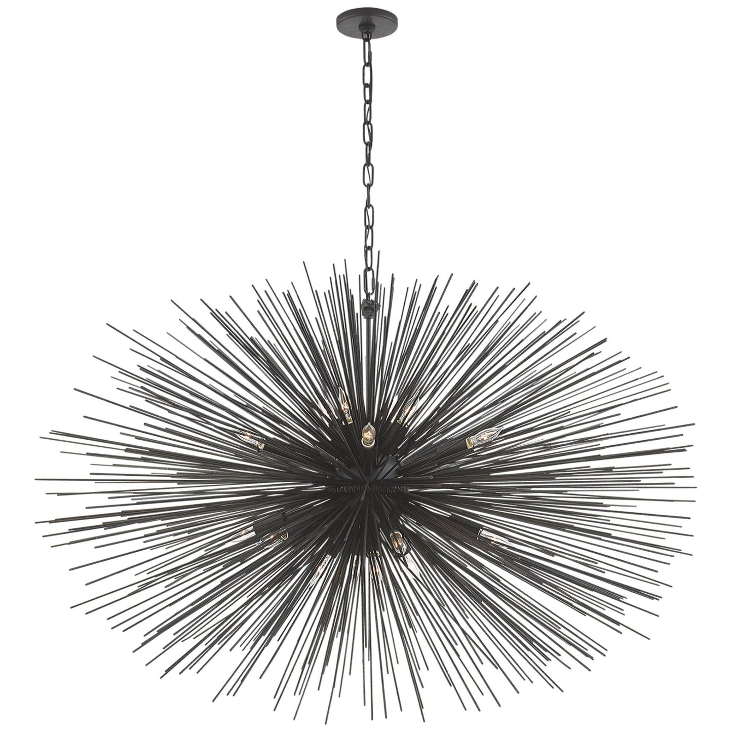 20 Light Chandelier - Strada - Aged Iron | Chandeliers