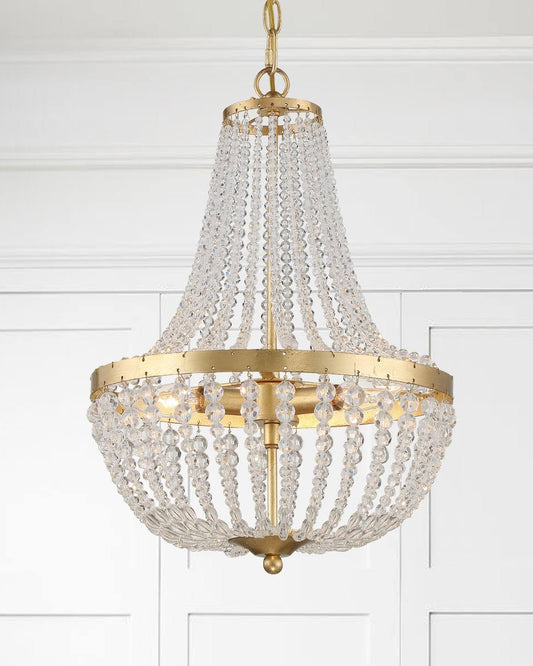 603-GA Rylee 3 Light Antique Gold Chandelier | Chandeliers