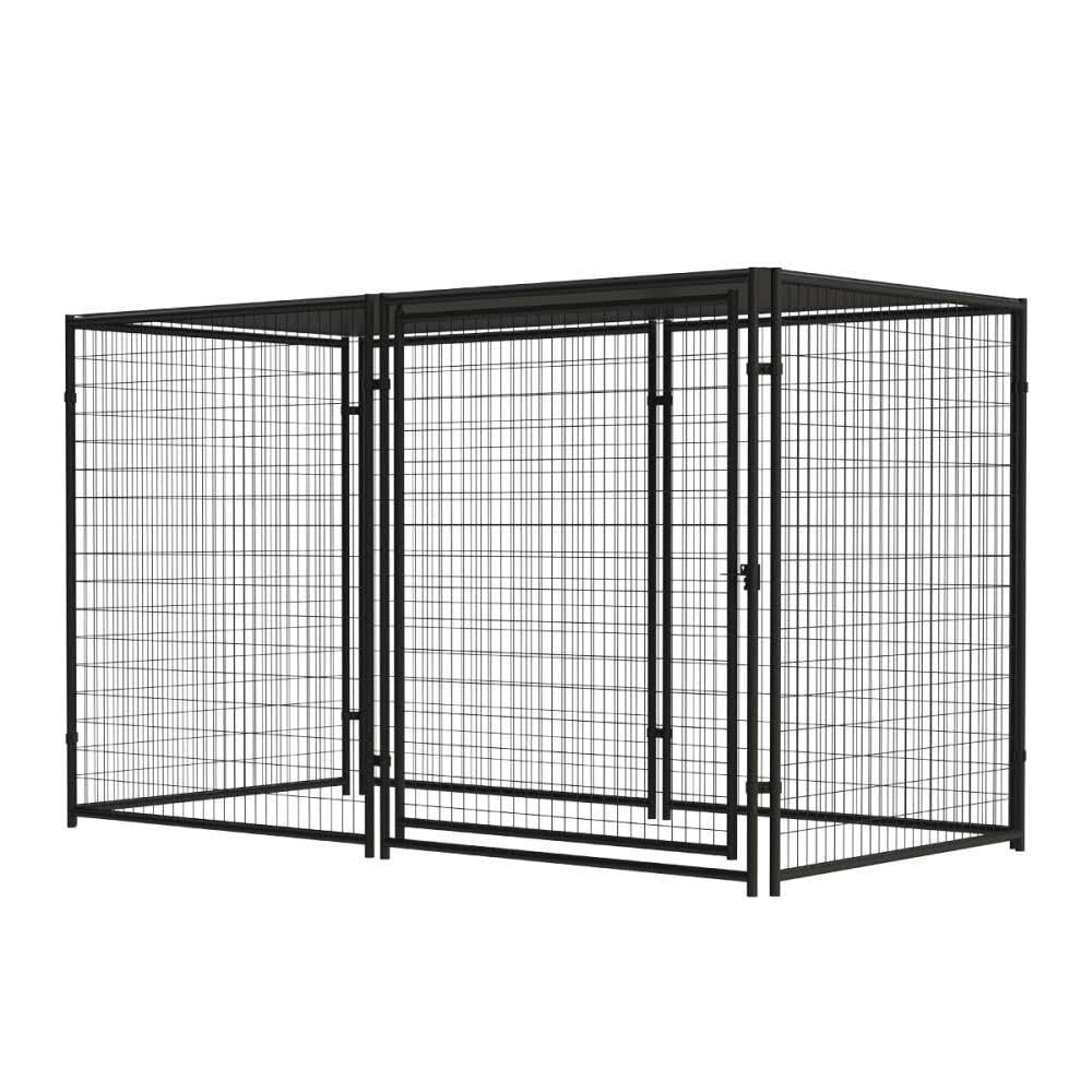 10-ft L x 5-ft W x 6-ft H Preassembled Kit in Black | 830056 | Dog Kennels & Runs
