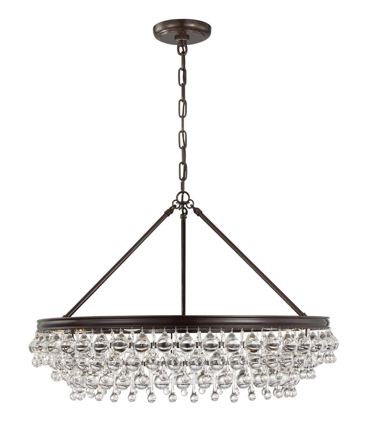 275-VZ Calypso 6 Light Chandelier, Vibrant Bronze | Chandeliers
