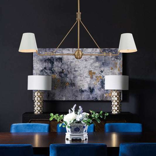 XAV-B8302-VG Xavier 2 Light Vibrant Gold Linear Chandelier | Chandeliers