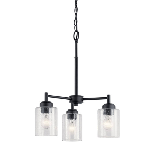 Winslow Mini Chandelier Black 3 Light 44029BK | Chandeliers