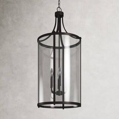 Wayland 6 - Light Lantern Geometric Chandelier Finish: English Bronze | Chandeliers