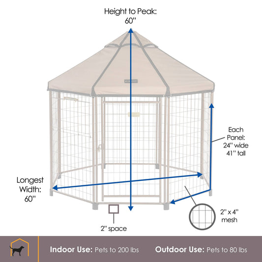 5-Foot Pet Gazebo | Dog Kennels & Runs