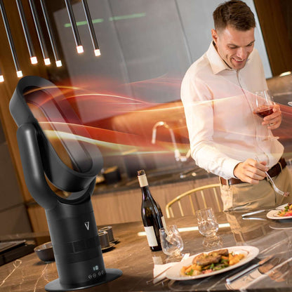 (Black Graphite) Vortex Air Bladeless Fan Heater & Cooler