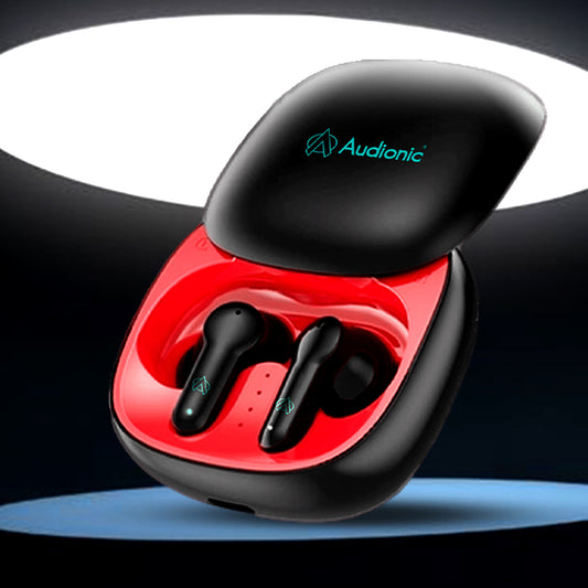 Audionic Airbud 550 wireless earbuds with quad mic and ENC noise cancellation

