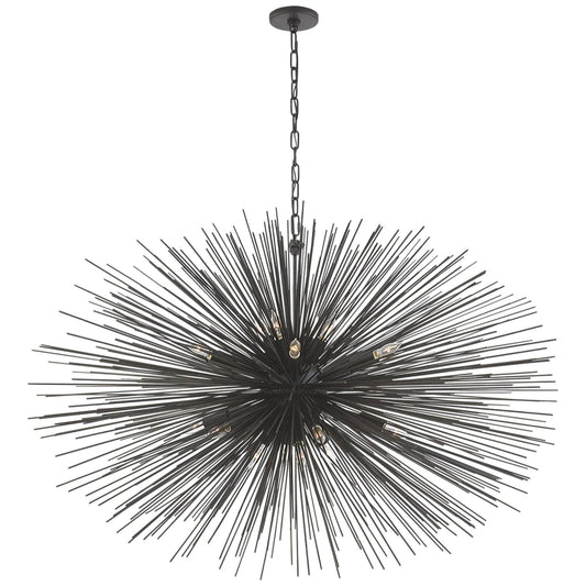 20 Light Chandelier - Strada - Aged Iron | Chandeliers