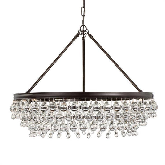 275-VZ Calypso 6 Light Chandelier, Vibrant Bronze | Chandeliers