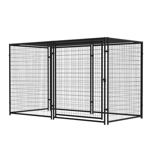 10-ft L x 5-ft W x 6-ft H Preassembled Kit in Black | 830056 | Dog Kennels & Runs