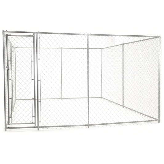 10 x 10Foot Heavy Duty Outdoor Chain Link Dog Kennel | Dog Kennels & Runs