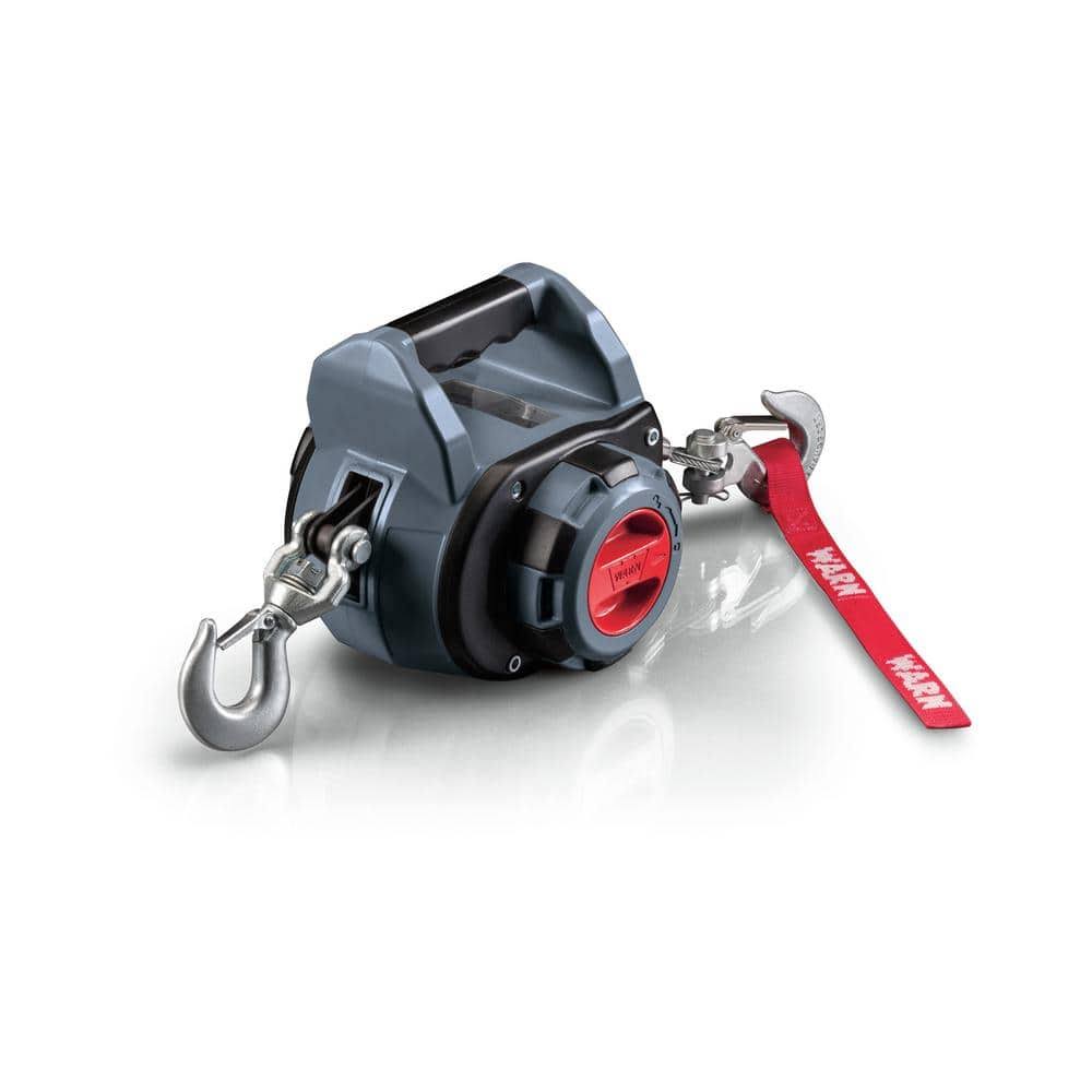 101570 Handheld Portable Drill Winch with 40 Foot Steel Wire Rope: 750 lb Pulling Capacity , Gray | Winches